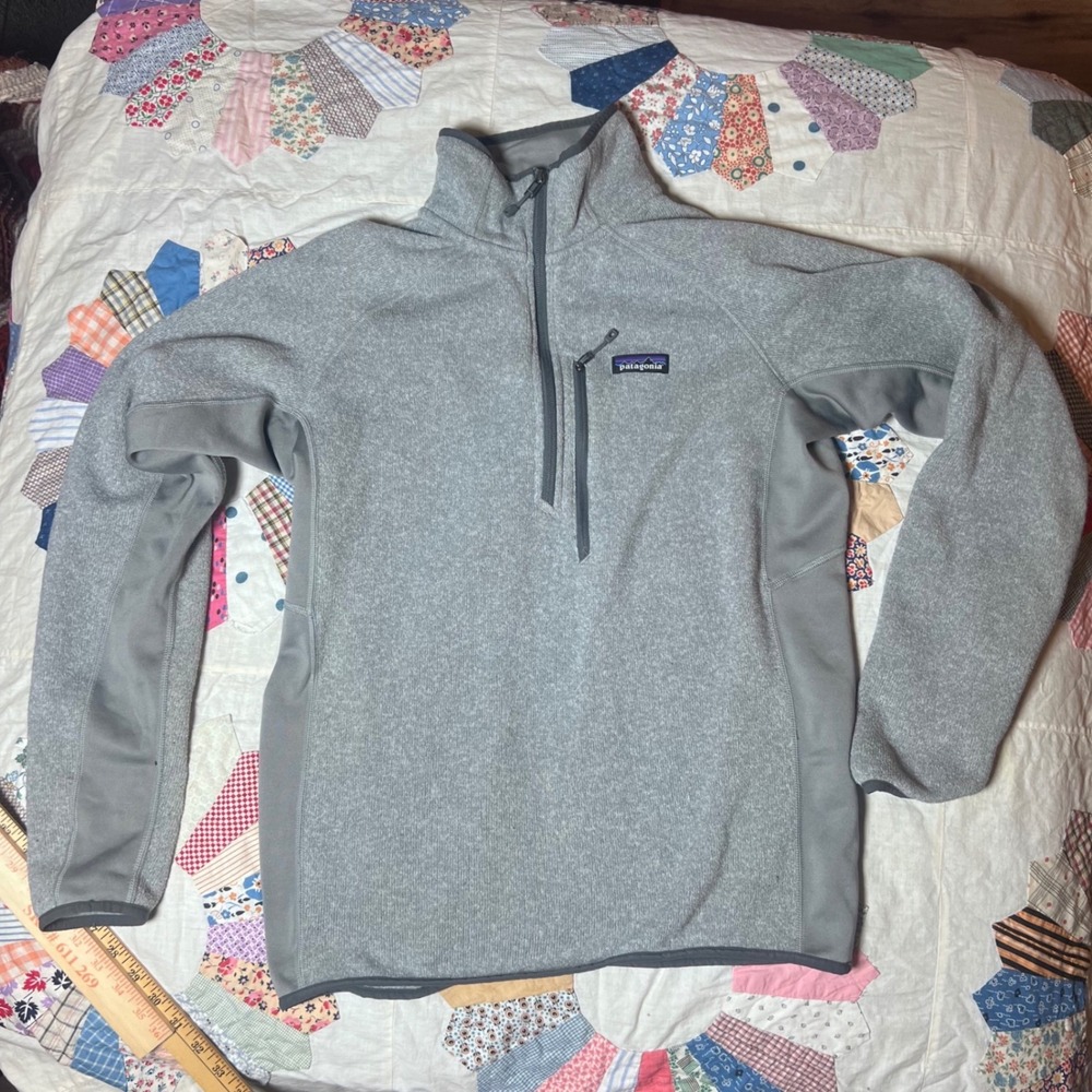 Patagonia Mens Performance Better Sweater 1/4 Zip Fleece Gray Medium 25980